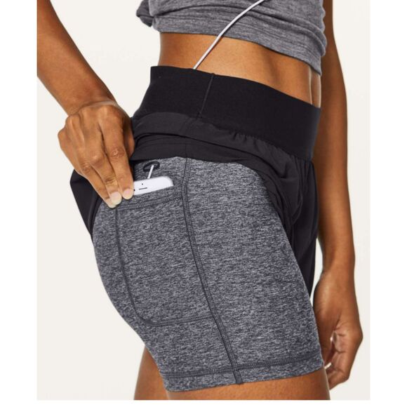 Lululemon Box It Out Shorts in Black / Heathered Black - Picture 2 of 7